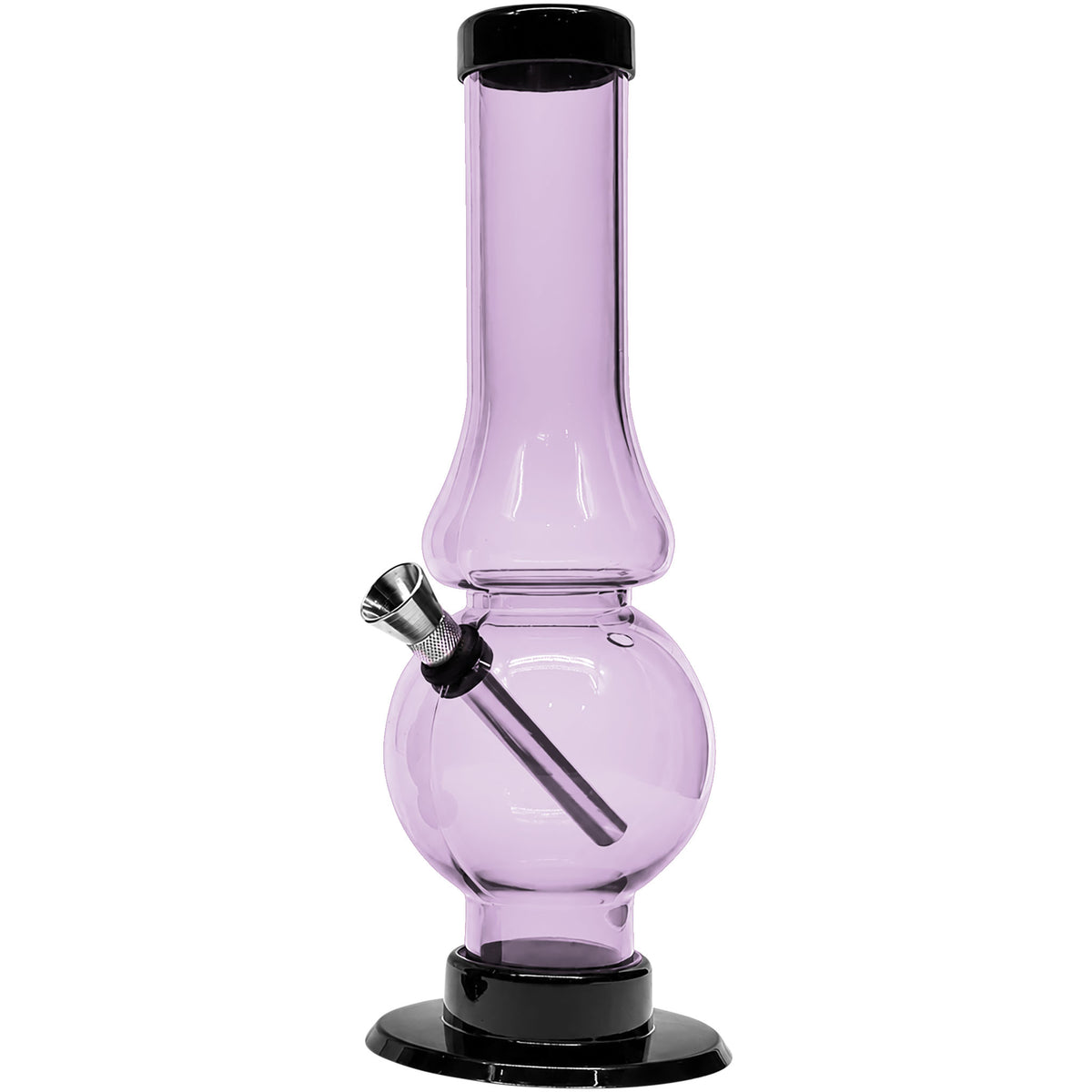 JM Enterprises 6-9" Acrylic Straight Tube Bubble Flare Bong - Multiple Colors