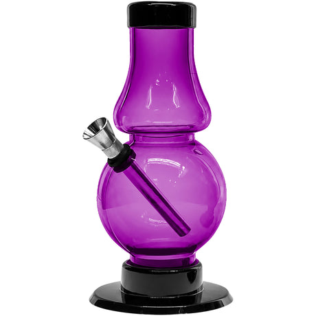 JM Enterprises 6-9" Acrylic Straight Tube Bubble Flare Bong - Multiple Colors