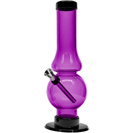 JM Enterprises 6-9" Acrylic Straight Tube Bubble Flare Bong - Multiple Colors