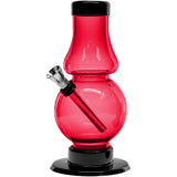 JM Enterprises 6-9" Acrylic Straight Tube Bubble Flare Bong - Multiple Colors