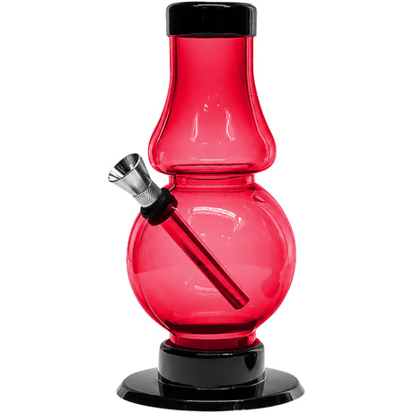 JM Enterprises 6-9" Acrylic Straight Tube Bubble Flare Bong - Multiple Colors