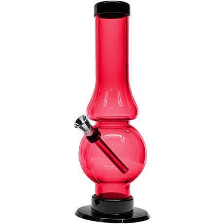 JM Enterprises 6-9" Acrylic Straight Tube Bubble Flare Bong - Multiple Colors