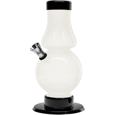 JM Enterprises 6-9" Acrylic Straight Tube Bubble Flare Bong - Multiple Colors