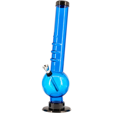 JM Enterprises 9-12" Acrylic Angled Neck Straight Tube Bubble Bong - Multiple Colors