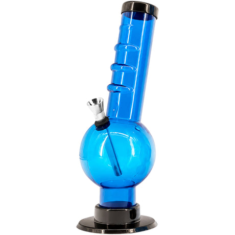 JM Enterprises 9-12" Acrylic Angled Neck Straight Tube Bubble Bong - Multiple Colors