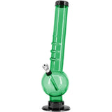 JM Enterprises 9-12" Acrylic Angled Neck Straight Tube Bubble Bong - Multiple Colors