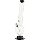 JM Enterprises 9-12" Acrylic Angled Neck Straight Tube Bubble Bong - Multiple Colors