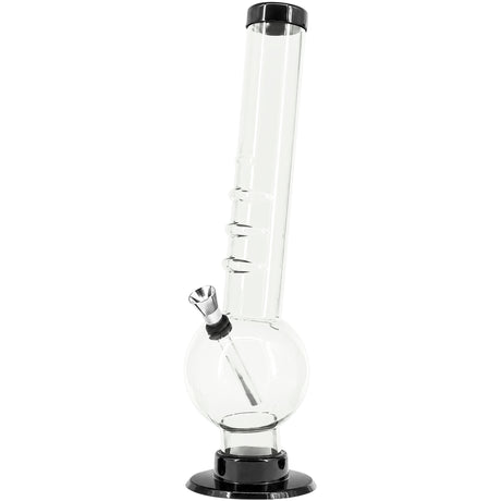 JM Enterprises 9-12" Acrylic Angled Neck Straight Tube Bubble Bong - Multiple Colors
