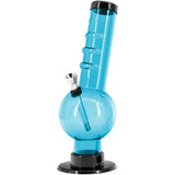 JM Enterprises 9-12" Acrylic Angled Neck Straight Tube Bubble Bong - Multiple Colors