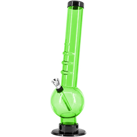 JM Enterprises 9-12" Acrylic Angled Neck Straight Tube Bubble Bong - Multiple Colors