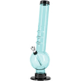 JM Enterprises 9-12" Acrylic Angled Neck Straight Tube Bubble Bong - Multiple Colors