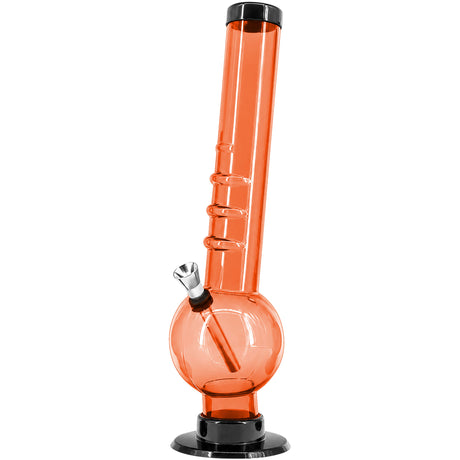 JM Enterprises 9-12" Acrylic Angled Neck Straight Tube Bubble Bong - Multiple Colors