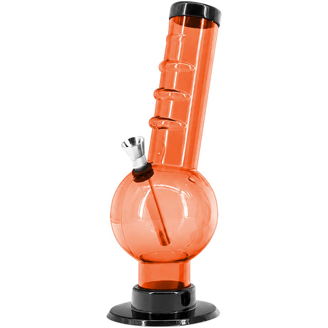 JM Enterprises 9-12" Acrylic Angled Neck Straight Tube Bubble Bong - Multiple Colors