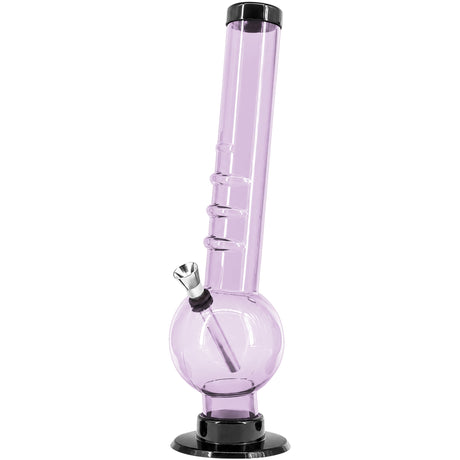 JM Enterprises 9-12" Acrylic Angled Neck Straight Tube Bubble Bong - Multiple Colors