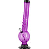 JM Enterprises 9-12" Acrylic Angled Neck Straight Tube Bubble Bong - Multiple Colors