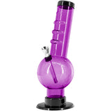 JM Enterprises 9-12" Acrylic Angled Neck Straight Tube Bubble Bong - Multiple Colors