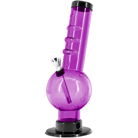 JM Enterprises 9-12" Acrylic Angled Neck Straight Tube Bubble Bong - Multiple Colors