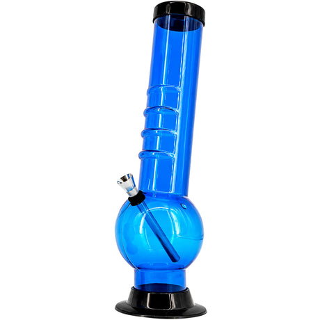 JM Enterprises 9-12" Acrylic Bent Neck Bubble Base Bong - Multiple Colors