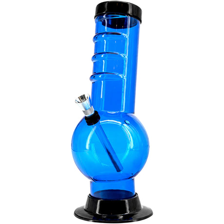JM Enterprises 9-12" Acrylic Bent Neck Bubble Base Bong - Multiple Colors