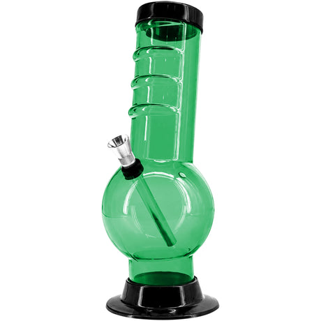 JM Enterprises 9-12" Acrylic Bent Neck Bubble Base Bong - Multiple Colors