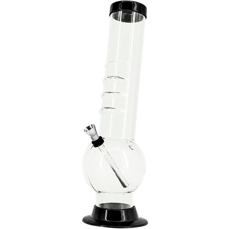 JM Enterprises 9-12" Acrylic Bent Neck Bubble Base Bong - Multiple Colors