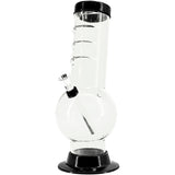 JM Enterprises 9-12" Acrylic Bent Neck Bubble Base Bong - Multiple Colors