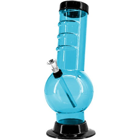 JM Enterprises 9-12" Acrylic Bent Neck Bubble Base Bong - Multiple Colors