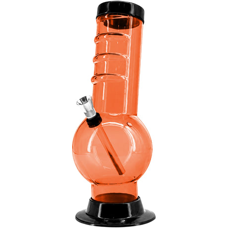 JM Enterprises 9-12" Acrylic Bent Neck Bubble Base Bong - Multiple Colors
