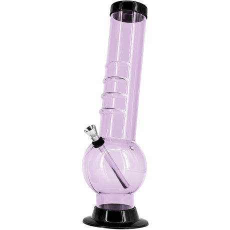JM Enterprises 9-12" Acrylic Bent Neck Bubble Base Bong - Multiple Colors