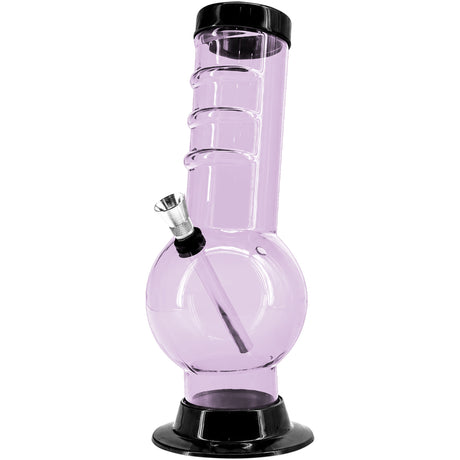 JM Enterprises 9-12" Acrylic Bent Neck Bubble Base Bong - Multiple Colors