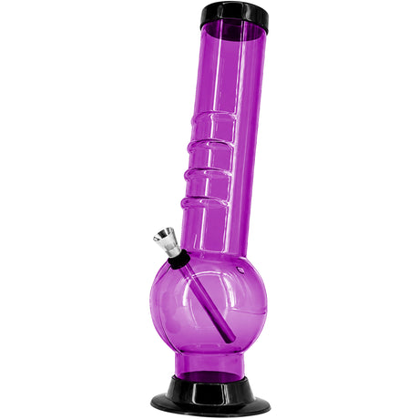 JM Enterprises 9-12" Acrylic Bent Neck Bubble Base Bong - Multiple Colors