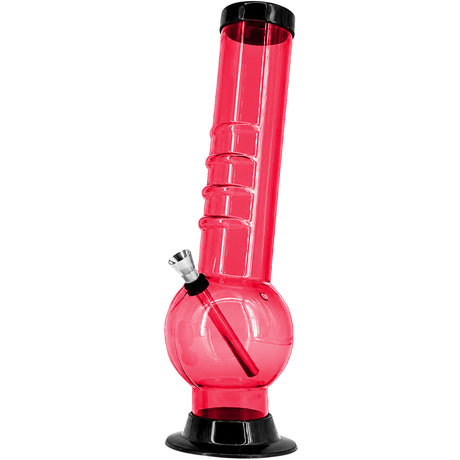 JM Enterprises 9-12" Acrylic Bent Neck Bubble Base Bong - Multiple Colors