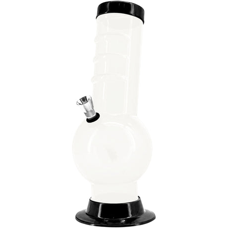 JM Enterprises 9-12" Acrylic Bent Neck Bubble Base Bong - Multiple Colors