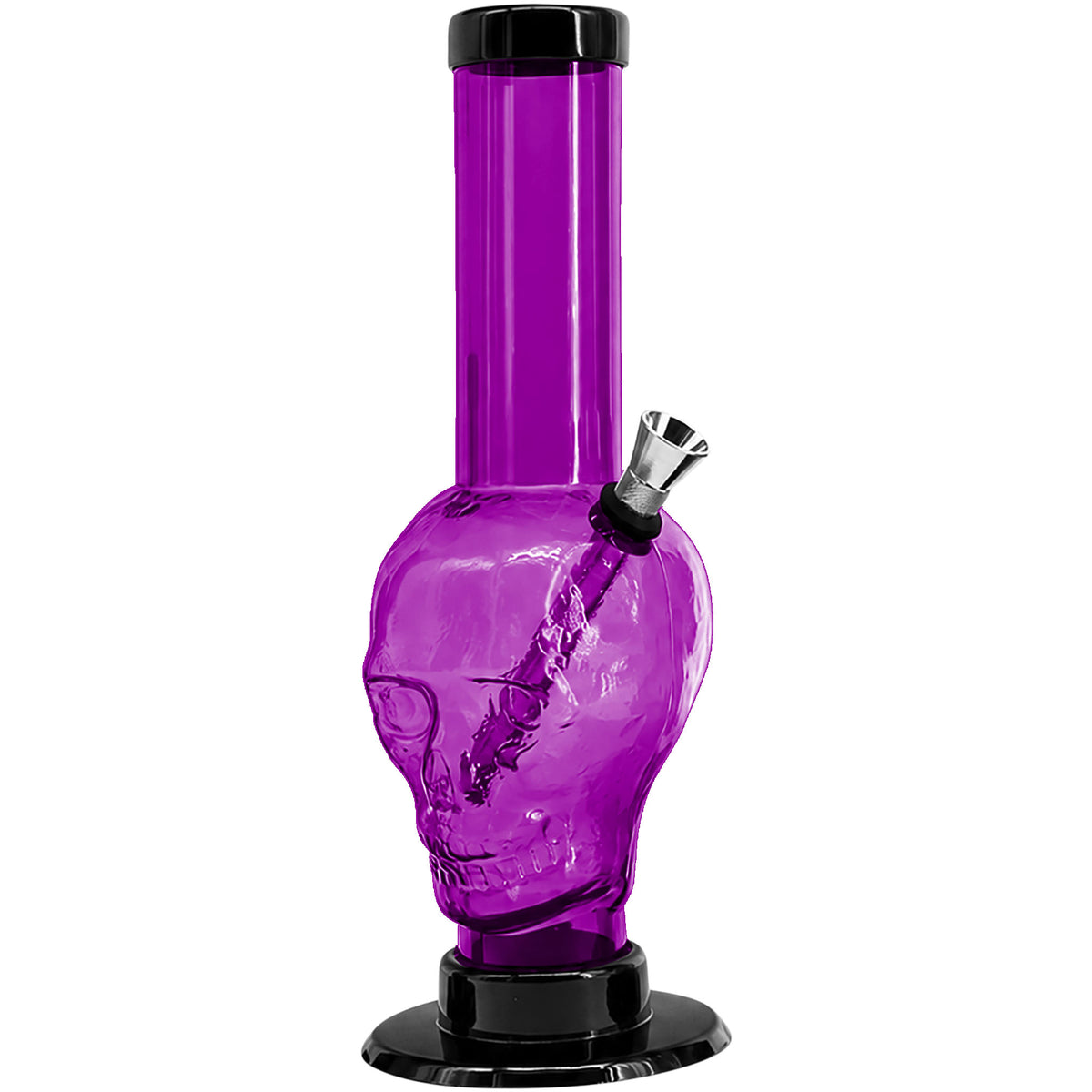 JM Enterprises 9-12" Acrylic Skull Bong - Multiple Colors