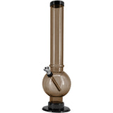 JM Enterprises 9-12" Acrylic Straight Tube Bubble Bottom Bong - Multiple Colors