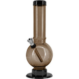 JM Enterprises 9-12" Acrylic Straight Tube Bubble Bottom Bong - Multiple Colors