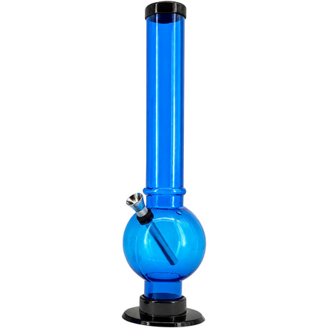 JM Enterprises 9-12" Acrylic Straight Tube Bubble Bottom Bong - Multiple Colors