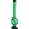 JM Enterprises 9-12" Acrylic Straight Tube Bubble Bottom Bong - Multiple Colors