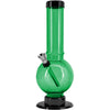 JM Enterprises 9-12" Acrylic Straight Tube Bubble Bottom Bong - Multiple Colors
