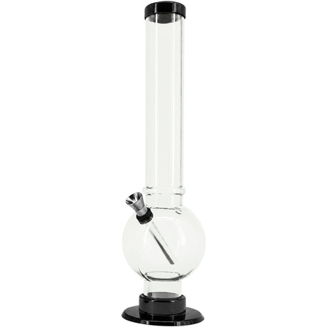 JM Enterprises 9-12" Acrylic Straight Tube Bubble Bottom Bong - Multiple Colors