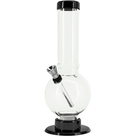 JM Enterprises 9-12" Acrylic Straight Tube Bubble Bottom Bong - Multiple Colors