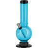 JM Enterprises 9-12" Acrylic Straight Tube Bubble Bottom Bong - Multiple Colors