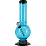 JM Enterprises 9-12" Acrylic Straight Tube Bubble Bottom Bong - Multiple Colors
