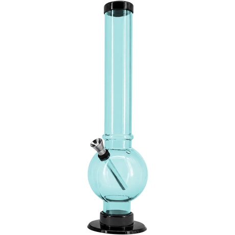 JM Enterprises 9-12" Acrylic Straight Tube Bubble Bottom Bong - Multiple Colors