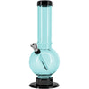 JM Enterprises 9-12" Acrylic Straight Tube Bubble Bottom Bong - Multiple Colors