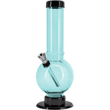 JM Enterprises 9-12" Acrylic Straight Tube Bubble Bottom Bong - Multiple Colors