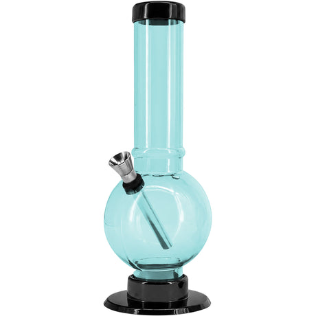 JM Enterprises 9-12" Acrylic Straight Tube Bubble Bottom Bong - Multiple Colors