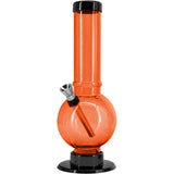 JM Enterprises 9-12" Acrylic Straight Tube Bubble Bottom Bong - Multiple Colors