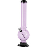 JM Enterprises 9-12" Acrylic Straight Tube Bubble Bottom Bong - Multiple Colors