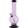 JM Enterprises 9-12" Acrylic Straight Tube Bubble Bottom Bong - Multiple Colors
